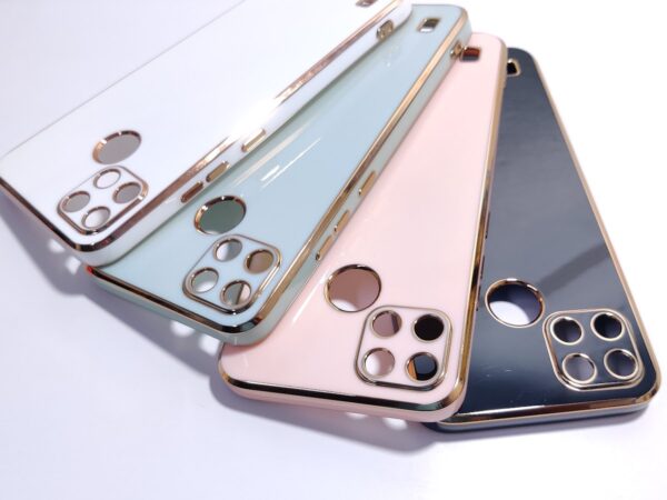 Realme C21Y & C25Y TPU Gold Chrome Back Cover