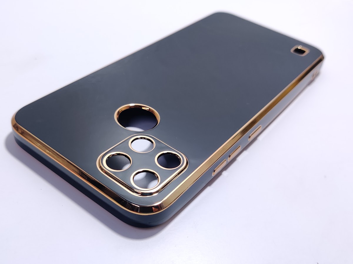Realme C21Y & C25Y TPU Gold Chrome Back Cover BT Limited Edition Store