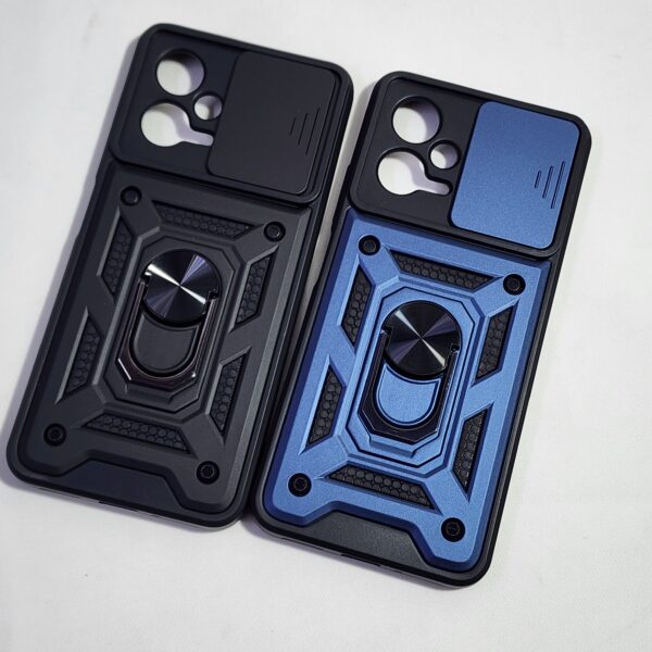 Redmi Note 12 5G Shutter Armor Back Cover with ring holder